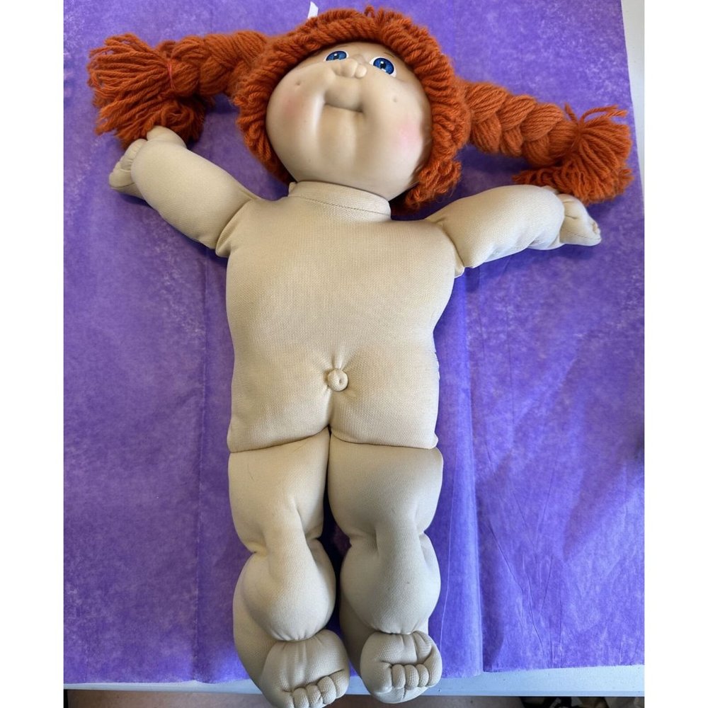 Cabbage patch kid signed XAVIER ROBERTS Blue 85 SIGNATURE! red hair blue eyes